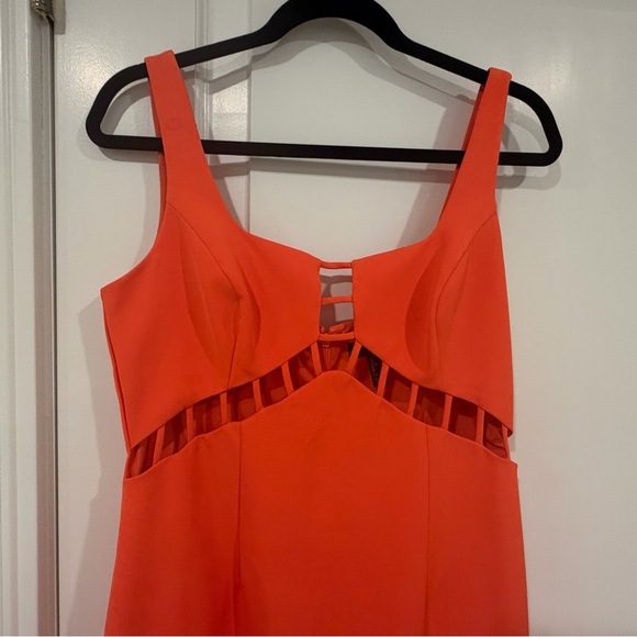 Aidan Mattox Vibrant Orange Maxi Dress - Picture 5 of 6